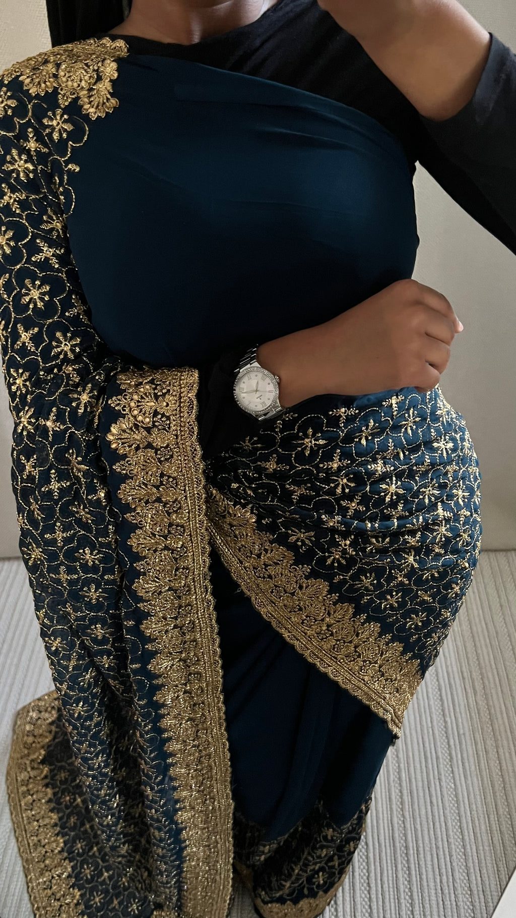 Saree Safiya bleu