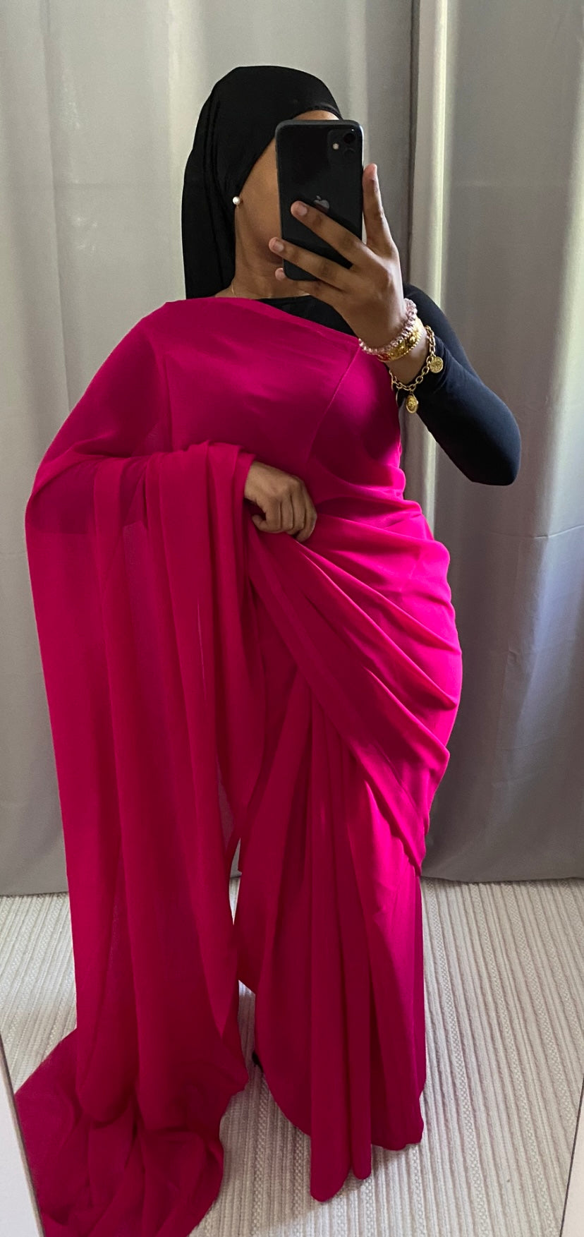 Saree uni rose